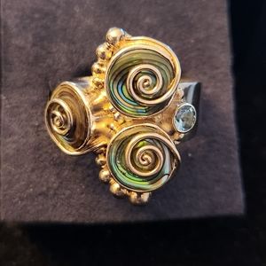 Sajan Hypnotic Swirls in 925 Silver. Size 11